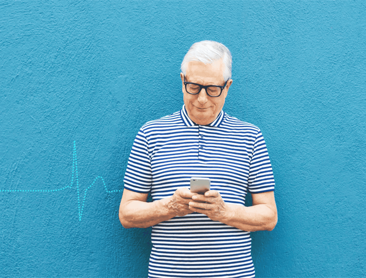 CV Heartbeat Man Blue